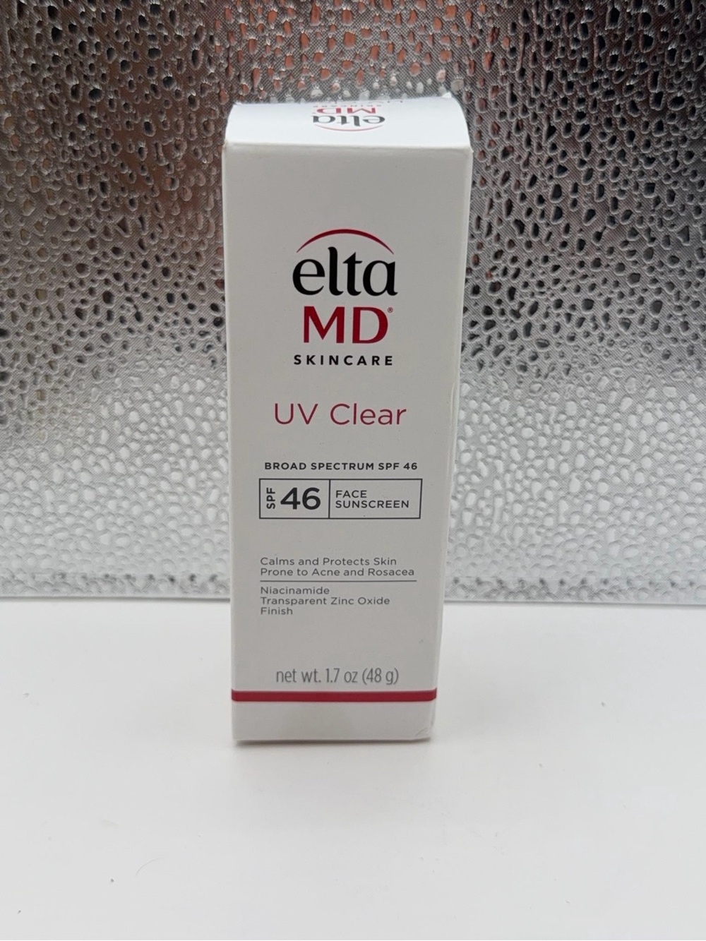 EltaMD UV Clear Face Sunscreen Box - White and Red